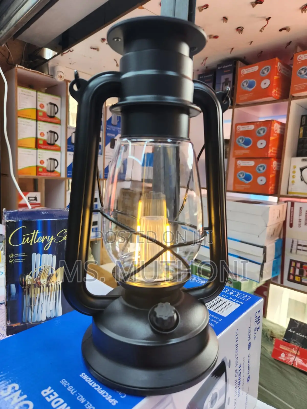 Black Vintage Art Series Big Lantern