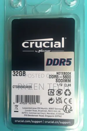 Crucial Laptop RAM DDR5 32GB 5600