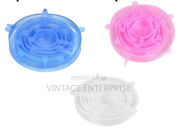 6pcs Reusable Silicone Food Covers - thumbnail 2