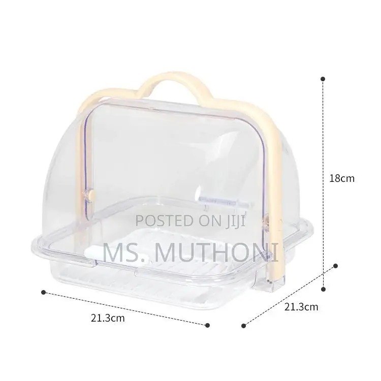 Portable Plastic Bread Storage Box With a Roll Up Lid