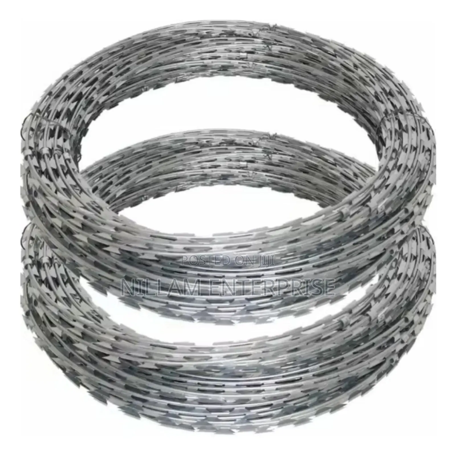 Double Galvanized Silver Razor Wire 450MM 10M