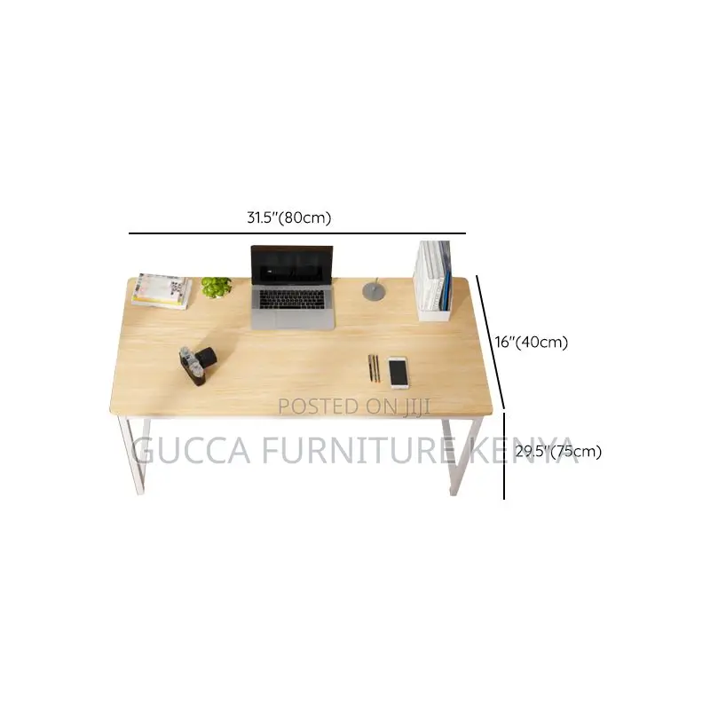 Clerical Desking: Natural Timber Steel Frame Homework Desk