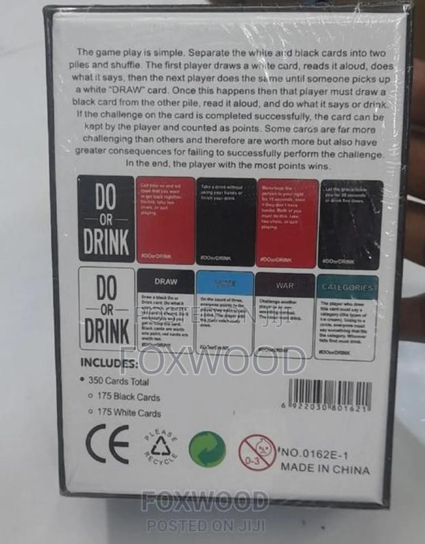 Do or Drink Game Card Win or Blackout Game for Adult - thumbnail 3