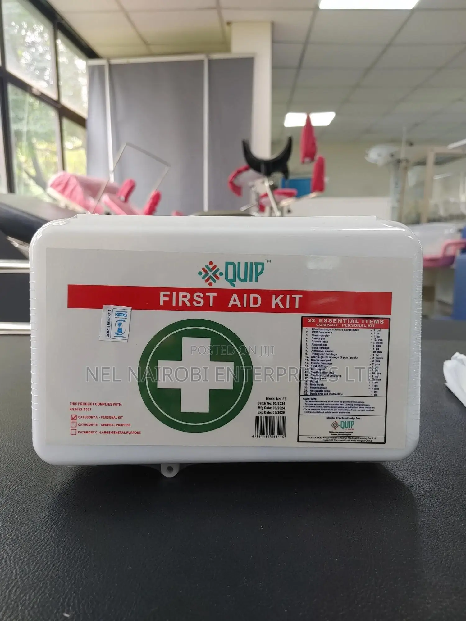First Aid Kit (F3) With 22 Essential Items
