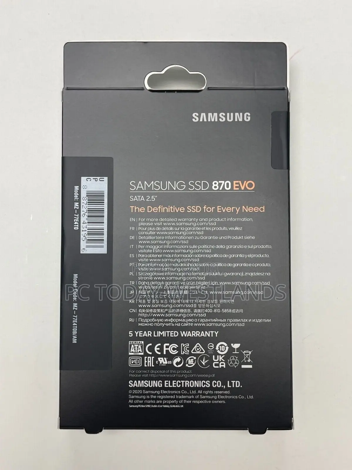 Samsung 870 Evo 4tb 2.5" Sata III Internal SSD Mz-77e4t0b/Am