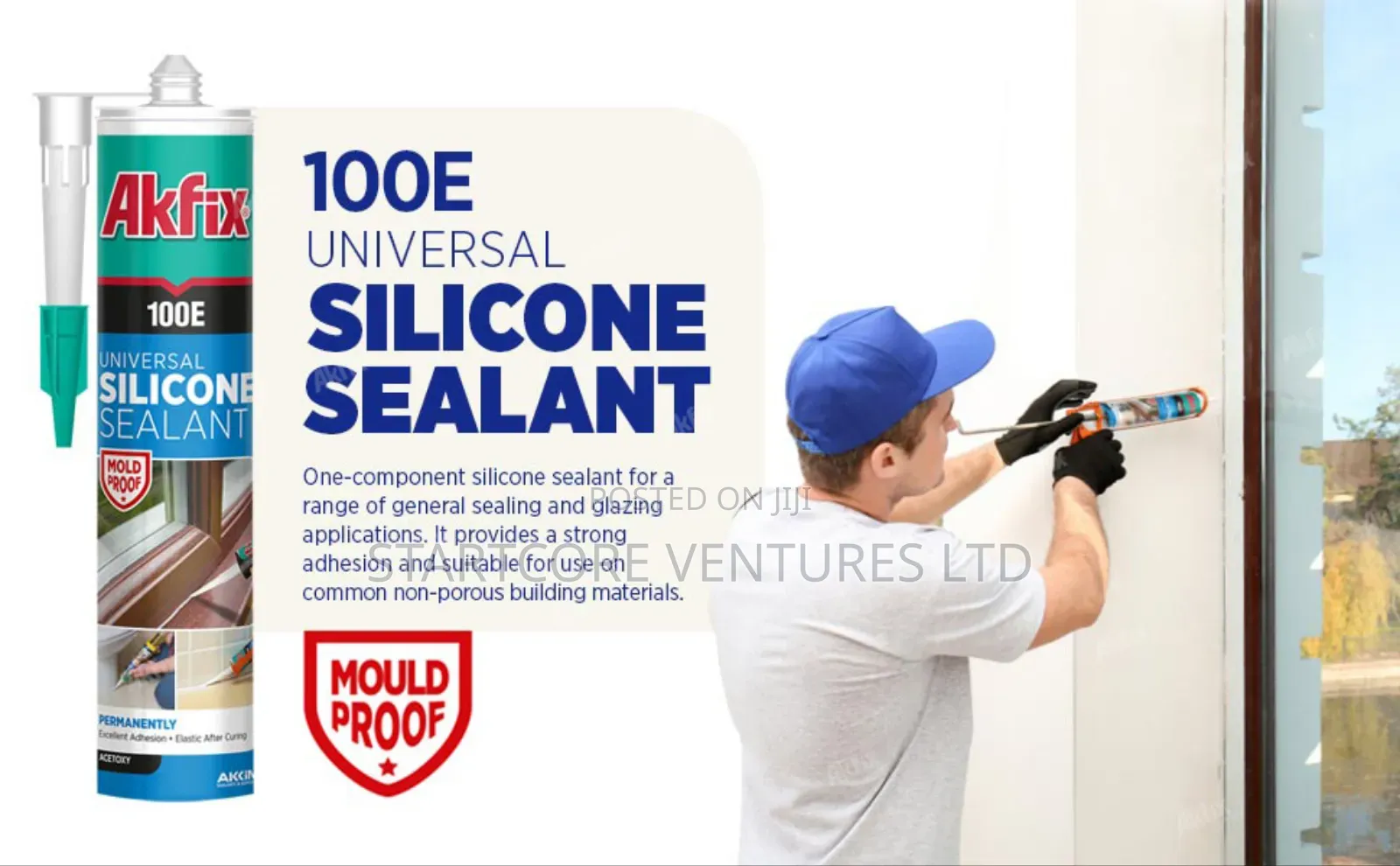 Akfix Silicone Sealant Clear, White and Black