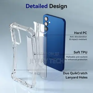 Soft-Sides Clear Back Case Cover for Samsung Galaxy A15