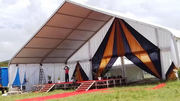 Raised Stage With Stairs Red Carpet - main view