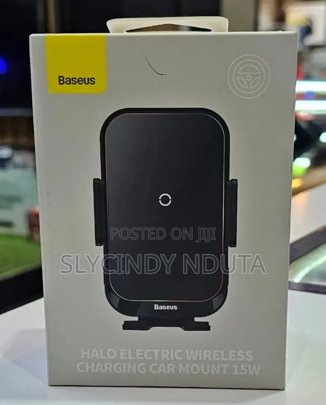 Baseus Halo Electric Wireless Charging Car Mount 15w