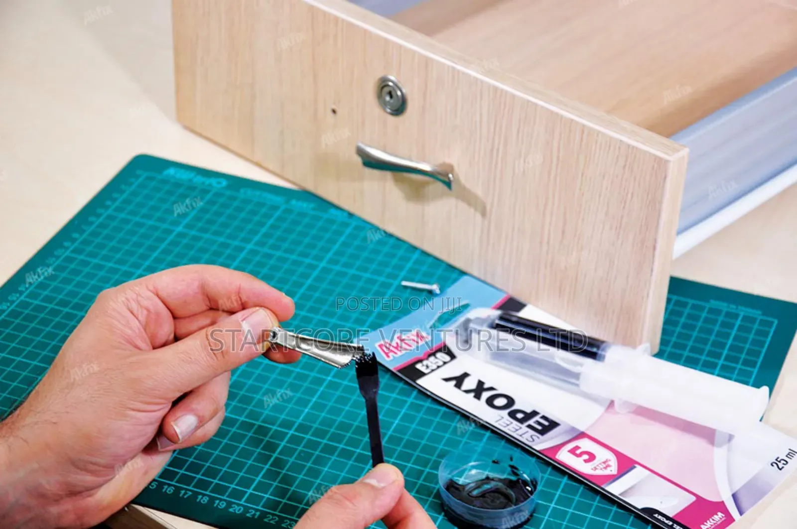 Akfix E350 Steel Epoxy and Quick Fix Putty 25ml