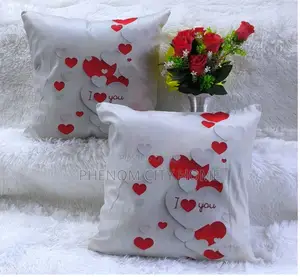 Yellow Colour Valentine Design Throwpillow Cover