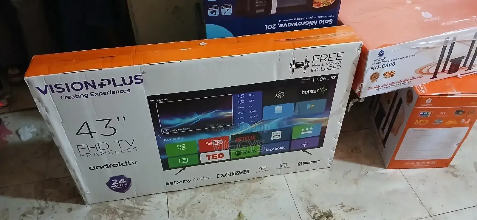 Vision 43 Inches Smart Frame Less Tv .