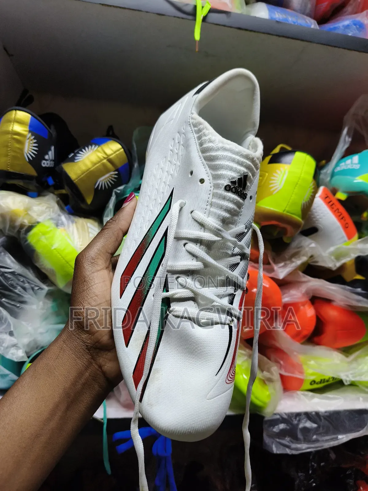 White Adidas Soccer Boots, Size 41, 42,43, 44, 45