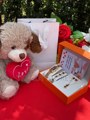 5 in 1 Ladies Valentine's Gift Set With Fluffy Puppy