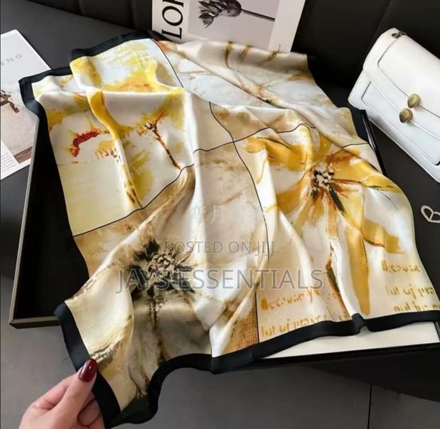 Multi Purpose Square Silk Scarf - thumbnail 3