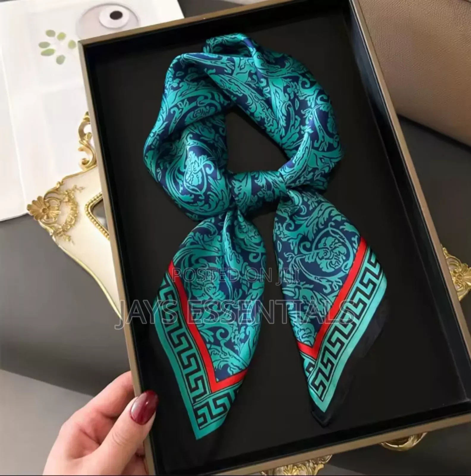 Multi Purpose Square Silk Scarf