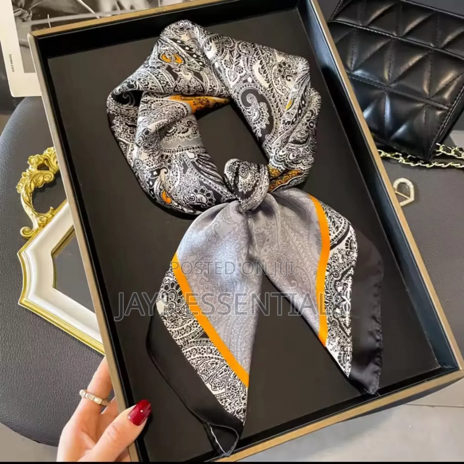 Multi Purpose Square Silk Scarf