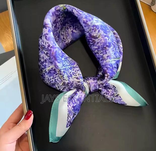 Multi Purpose Square Silk Scarf - thumbnail 9