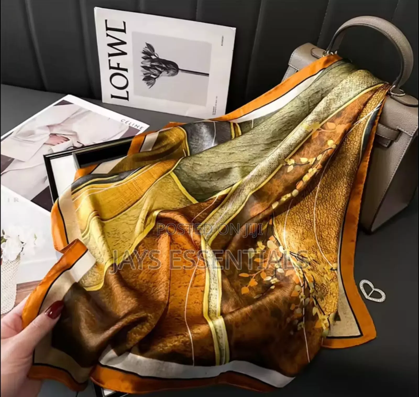 Multi Purpose Square Silk Scarf
