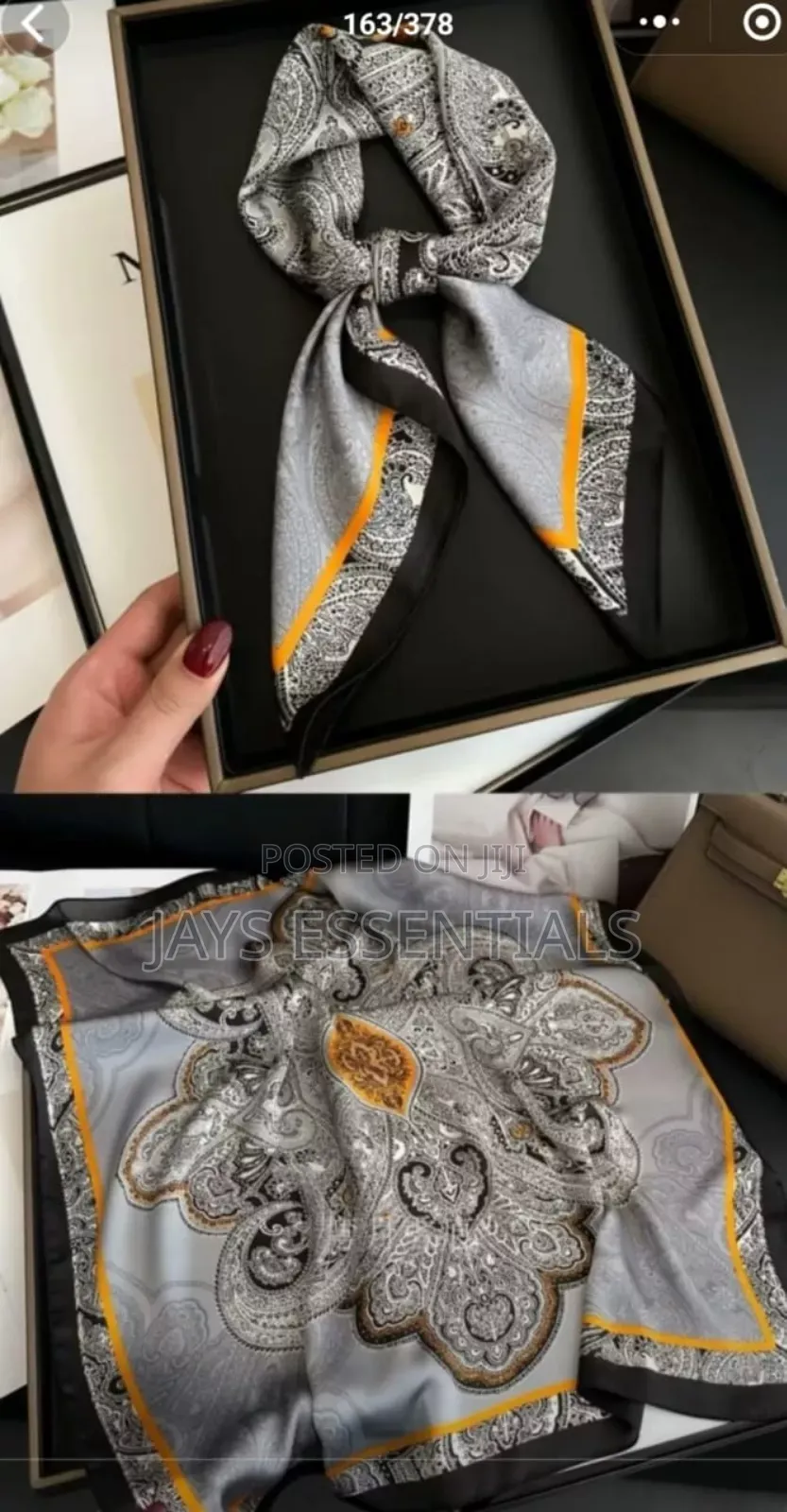 Multi Purpose Square Silk Scarf