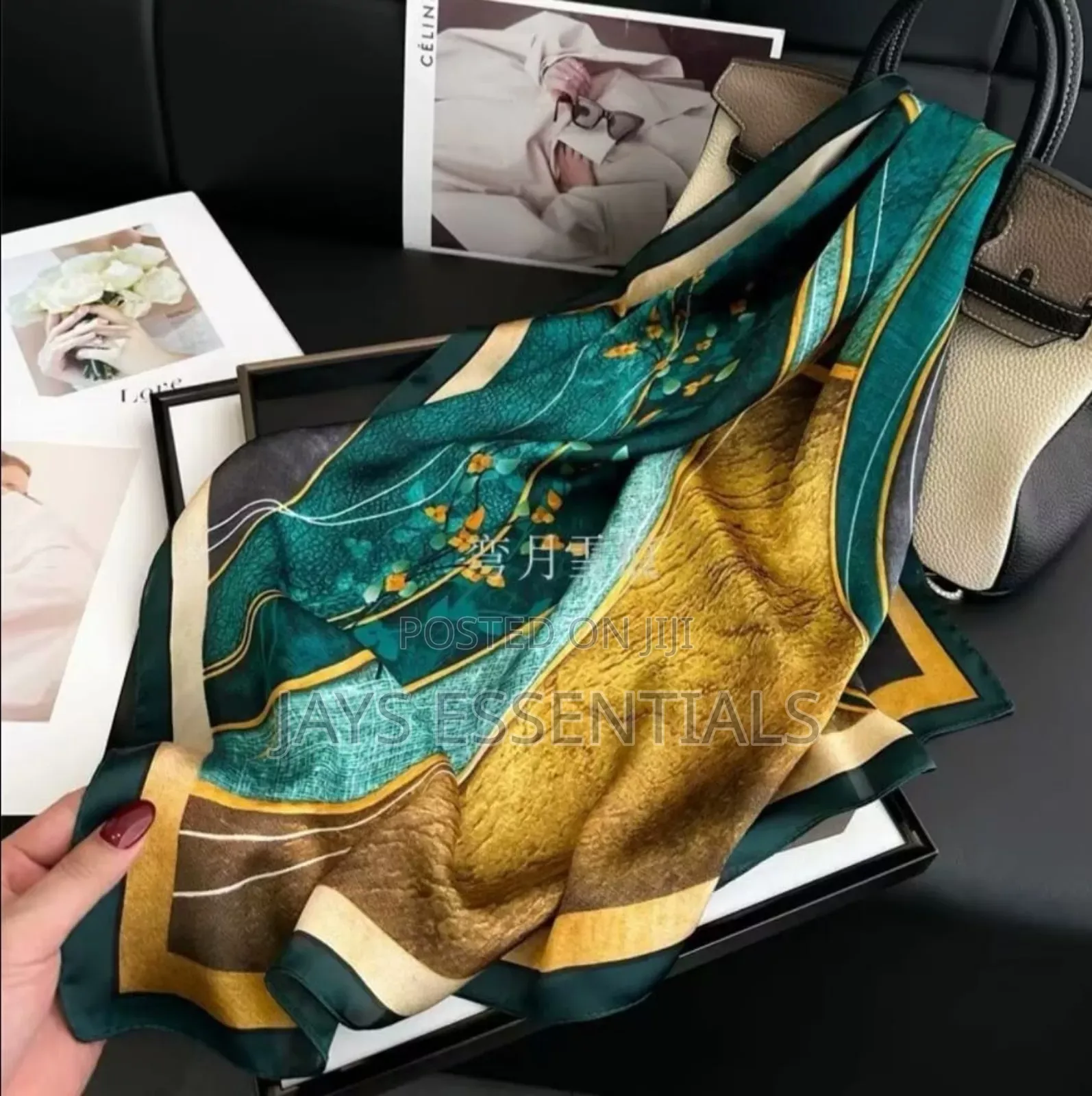 Multi Purpose Square Silk Scarf