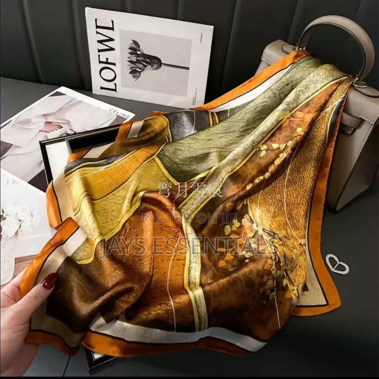 Multi Purpose Square Silk Scarf