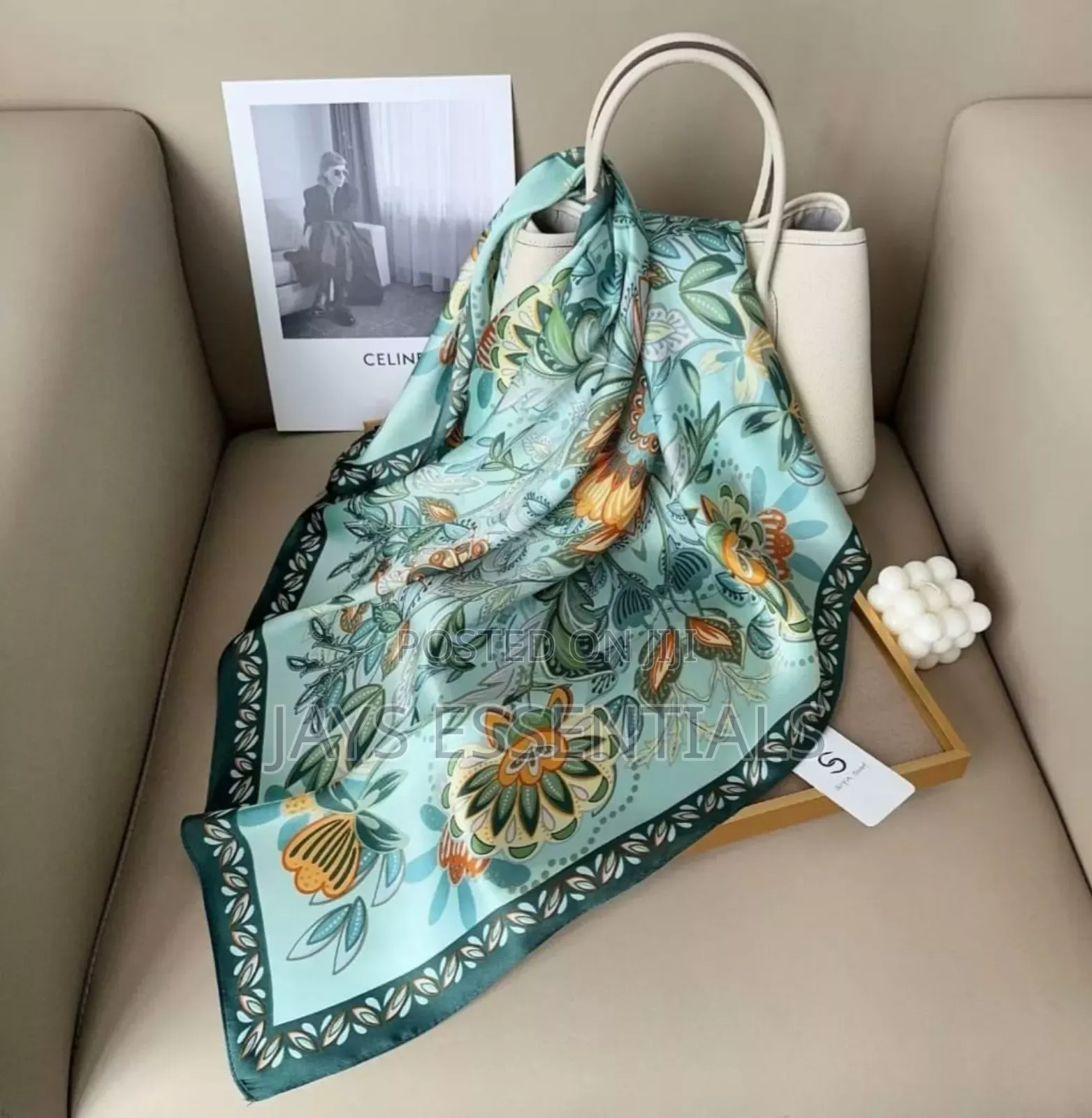 Multi Purpose Square Silk Scarf