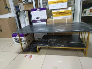 Black Luxury Marble Effect Coffee Table
