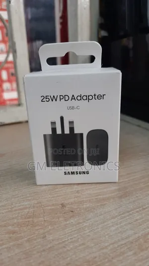 New 25W Fast Charging Type-C Power Adapter- Black.