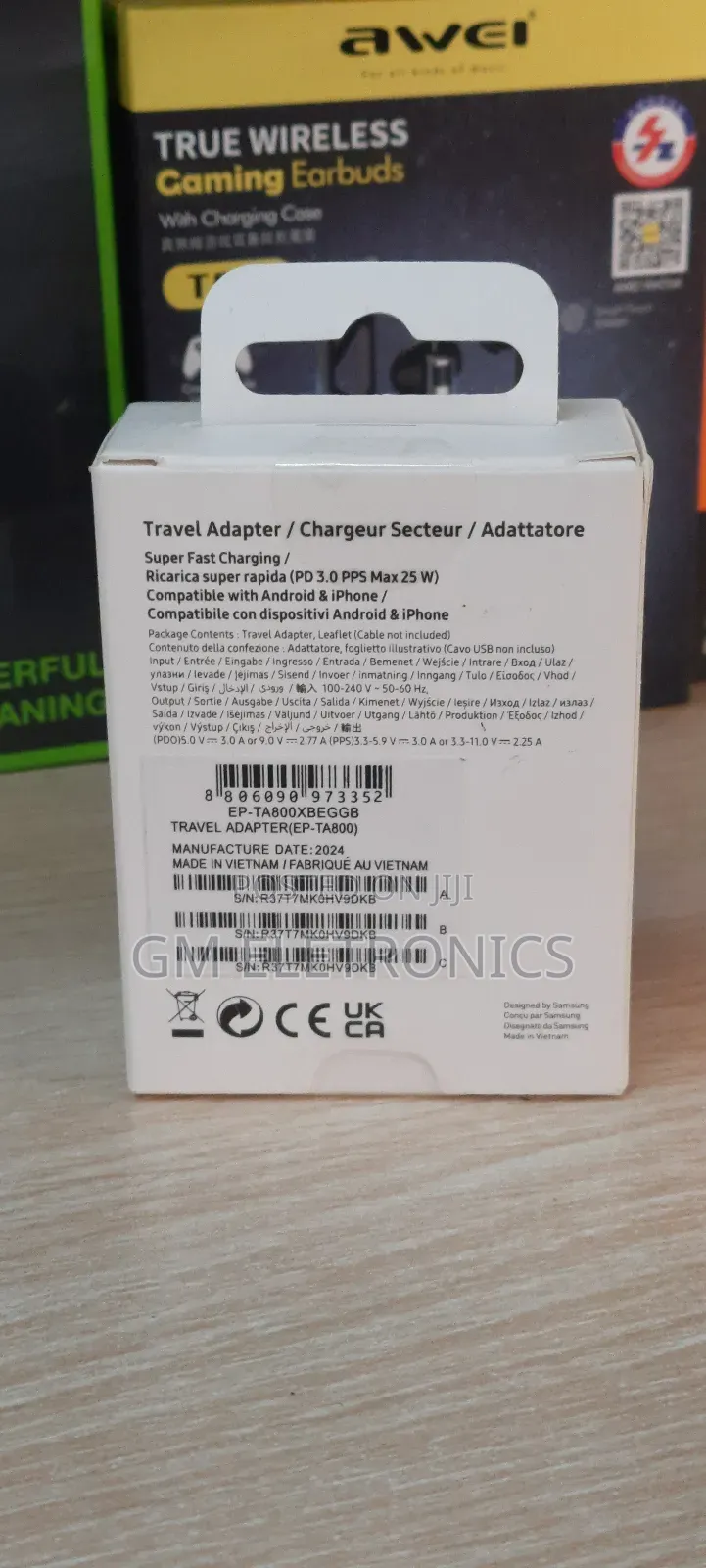 New 25W Fast Charging Type-C Power Adapter- Black.