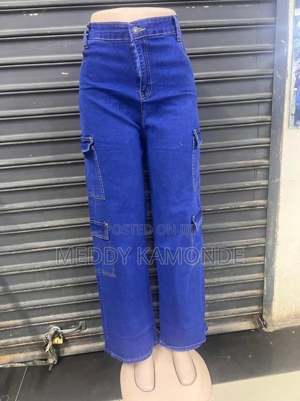 Cute Cargo Pant/Side Pocket/Mommy Jeans - thumbnail 2
