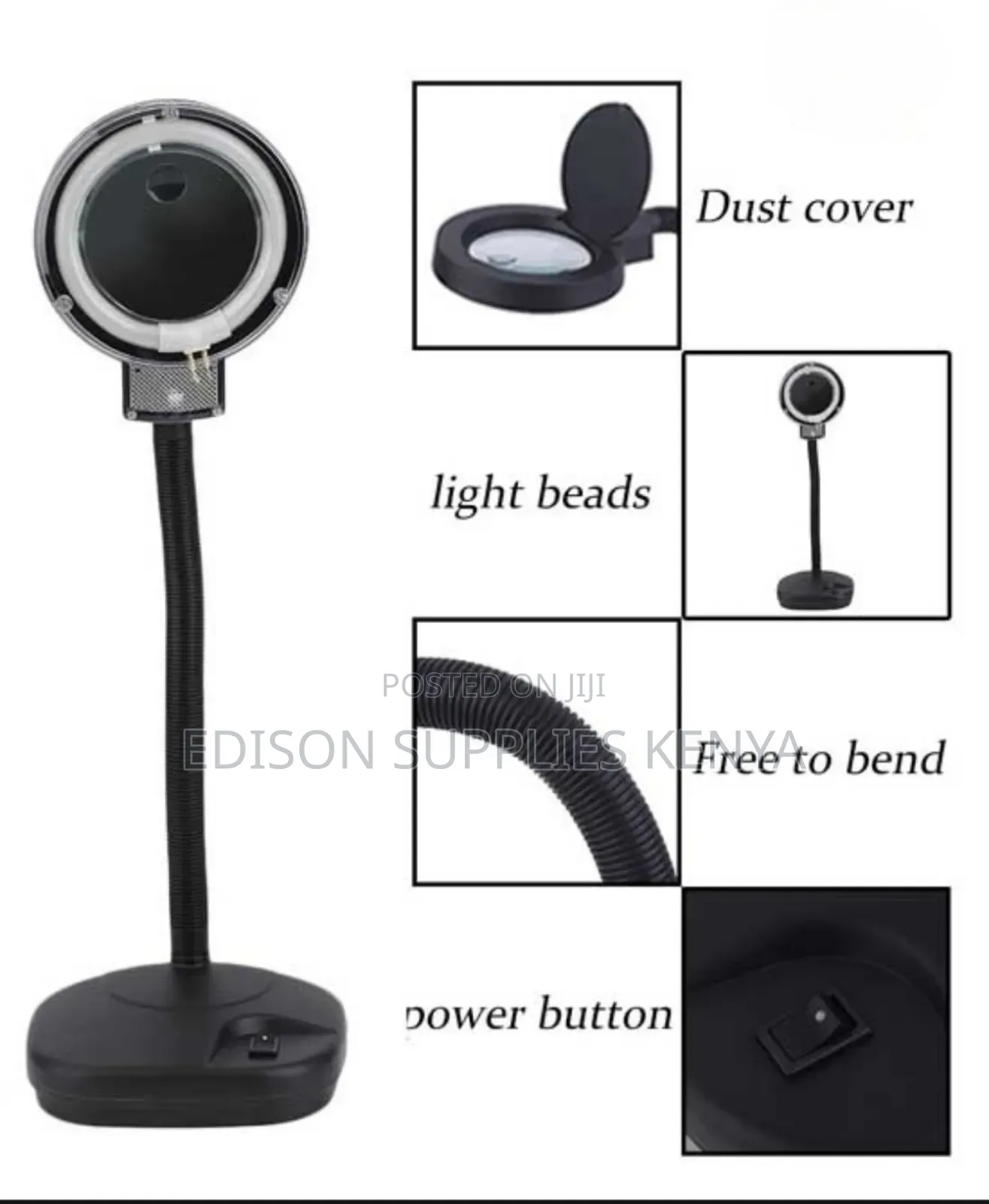 Magnifying Glass Magnifier Lamp 5x Desk Adjustable Light