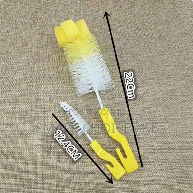 2pc Baby Nipple Bottle Brushes With a Sponge