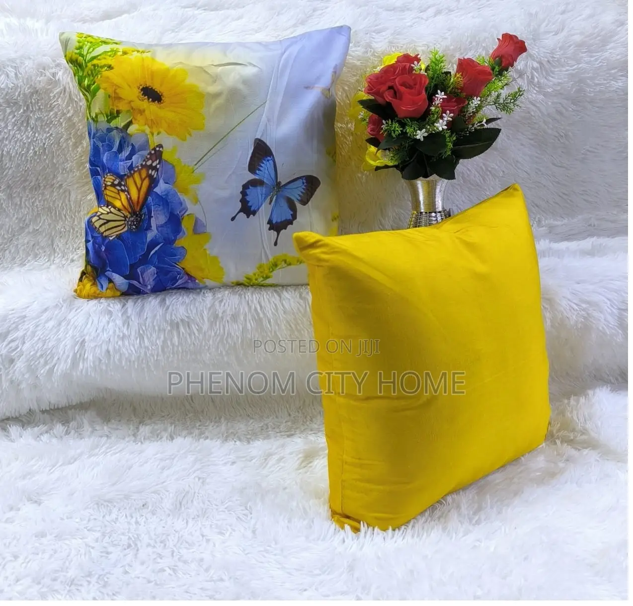Plain and Flowered Throwpillow Covers Available