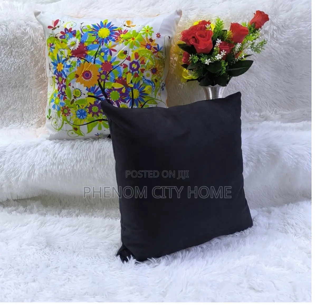 Plain and Flowered Throwpillow Covers Available