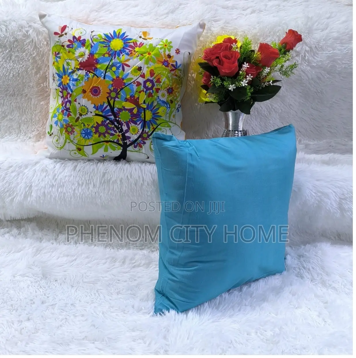 Plain and Flowered Throwpillow Covers Available