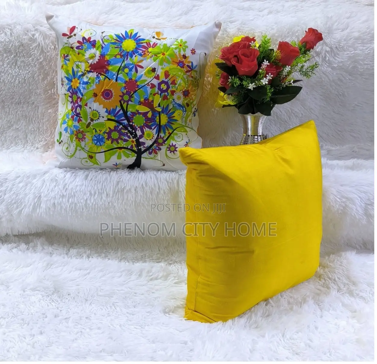 Restocked Design of Flowered Throwpillow Covers