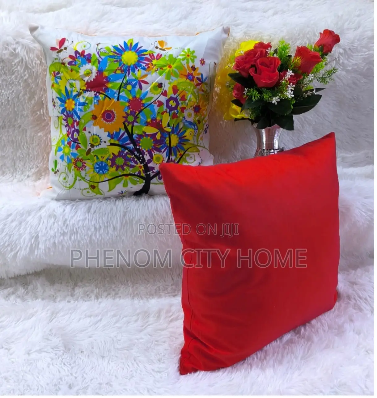 Restocked Design of Flowered Throwpillow Covers