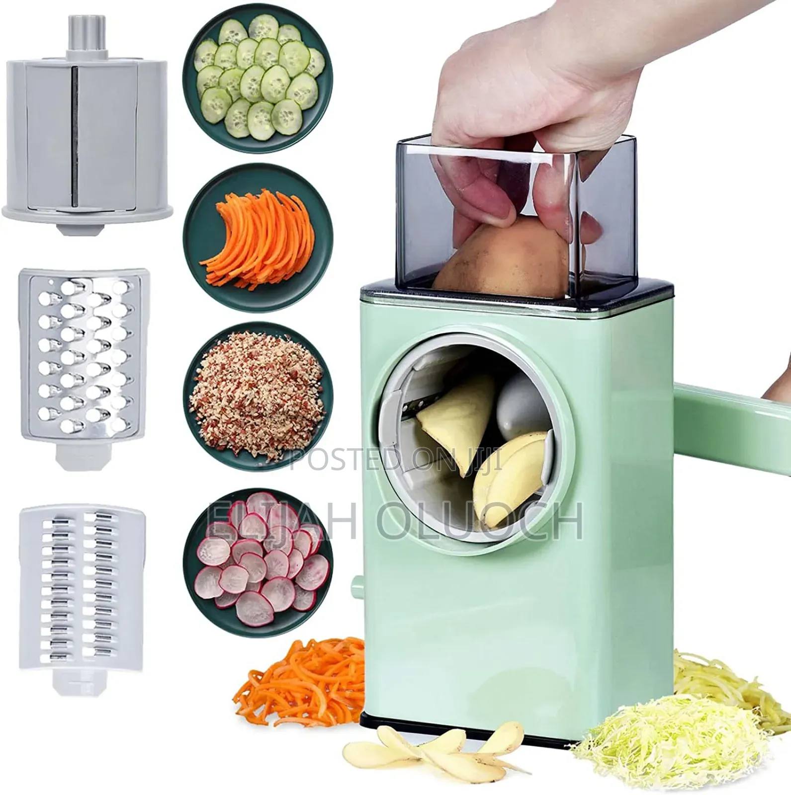 Square Storm Rotary Drum Vegetable Cutter With 3 Grating
