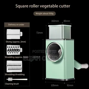 Square Storm Rotary Drum Vegetable Cutter With 3 Grating