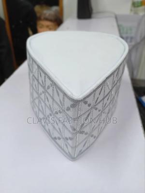 White Grooms Cap With Embroidery Details - main view