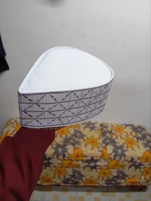White Grooms Cap With Embroidery Details