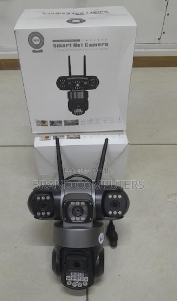 4G Simcard Triple Lens Wireless Dome PTZ Camera 3 Lenses