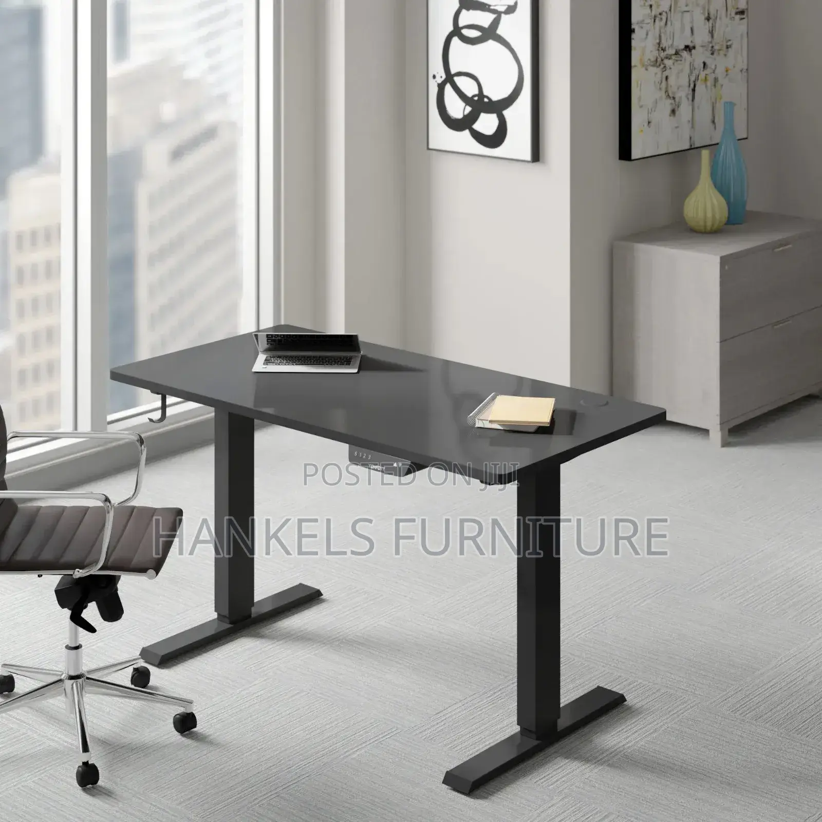 1400mm Black Electric Table
