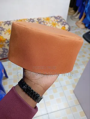 Rusty Brown Round Cap for Men