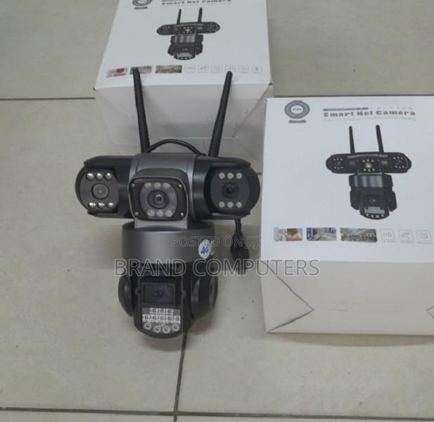 6mp Triple Lens 4G Simcard AC Powered V380 PTZ Smart Camera