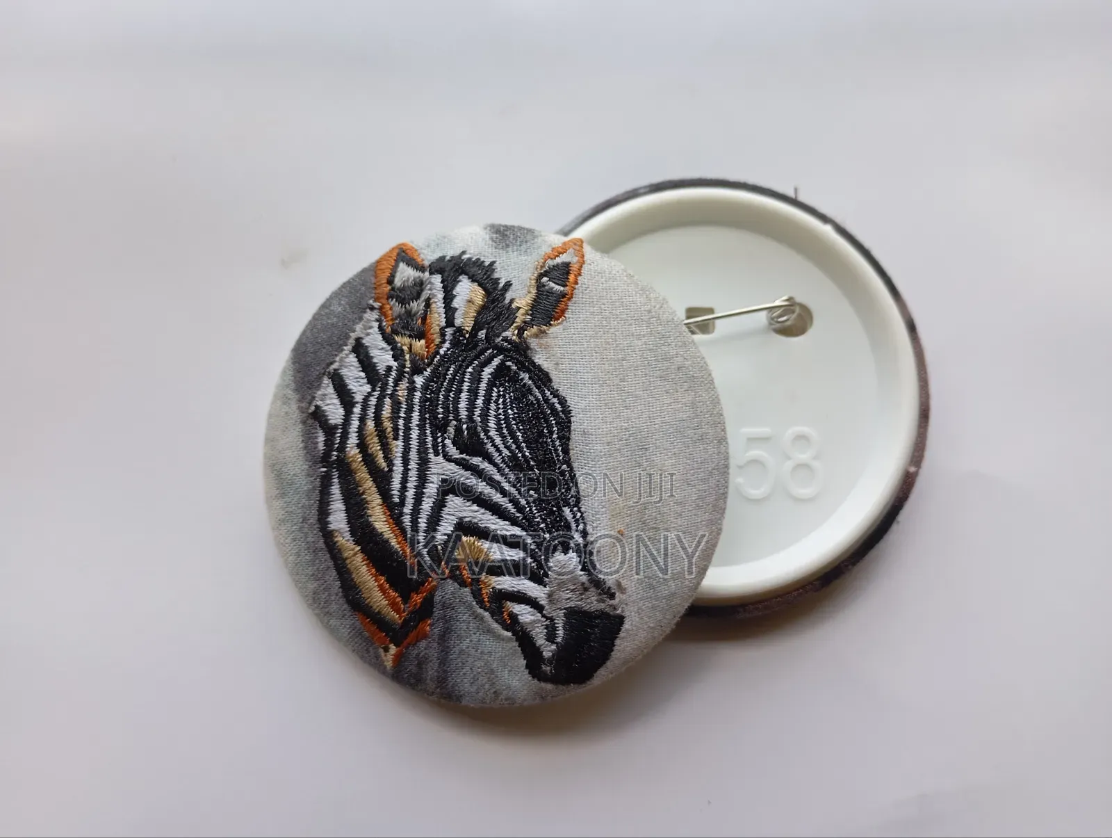 Embroidery Pin Back Buttons