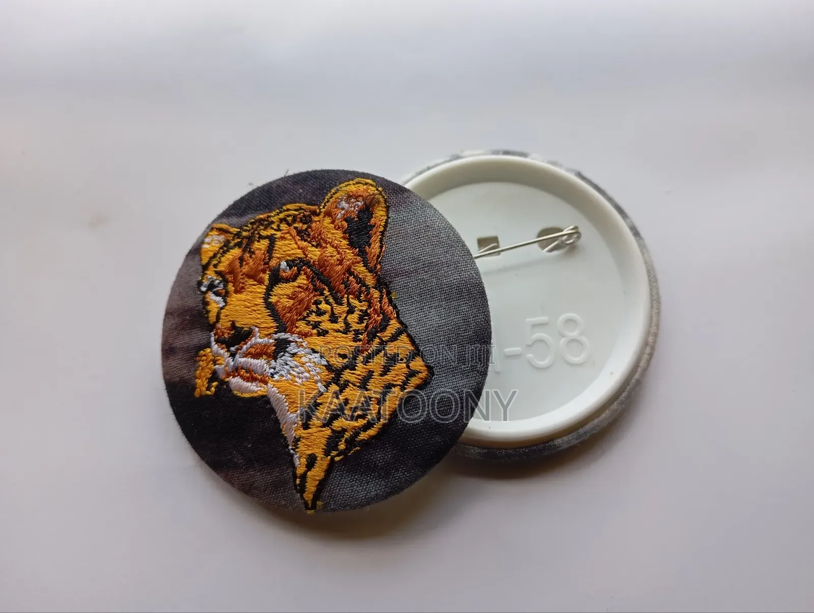 Embroidery Pin Back Buttons