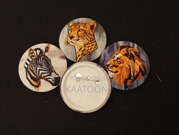 Embroidery Pin Back Buttons - thumbnail 3