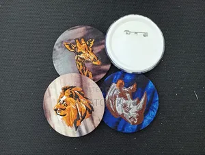 Embroidery Pin Back Buttons